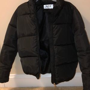 Black puffer jacket